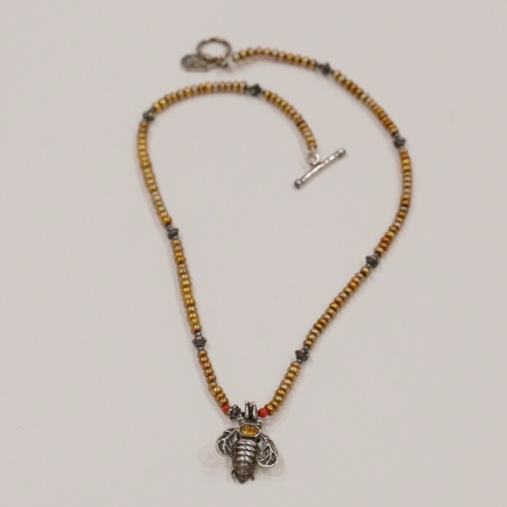 Mignon Faget Sterling Silver Bumble Bee Necklace